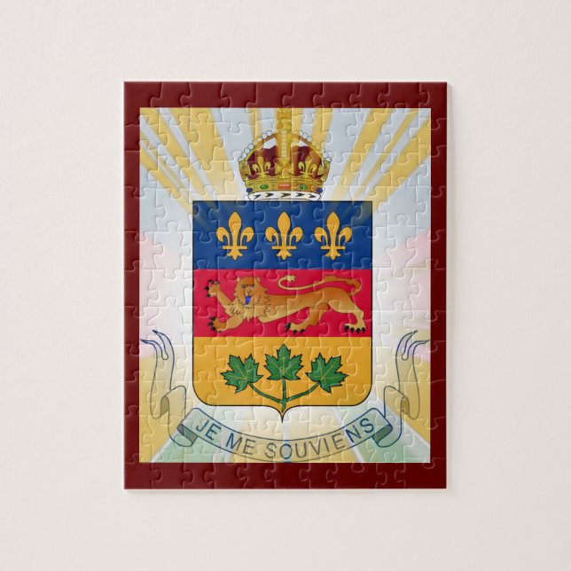 Quebec Coat of Arms Jigsaw Puzzle (Vertical)