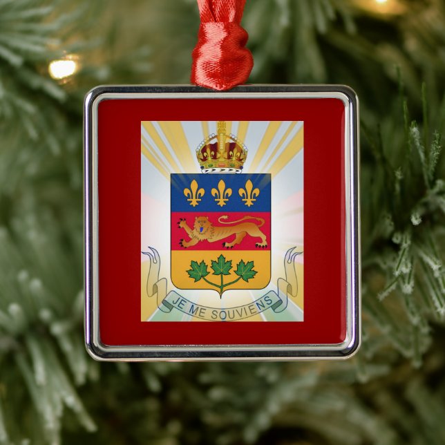 Quebec Coat of Arms Metal Tree Decoration (Tree)