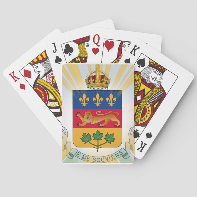 Quebec Coat of Arms Playing Cards (Back)