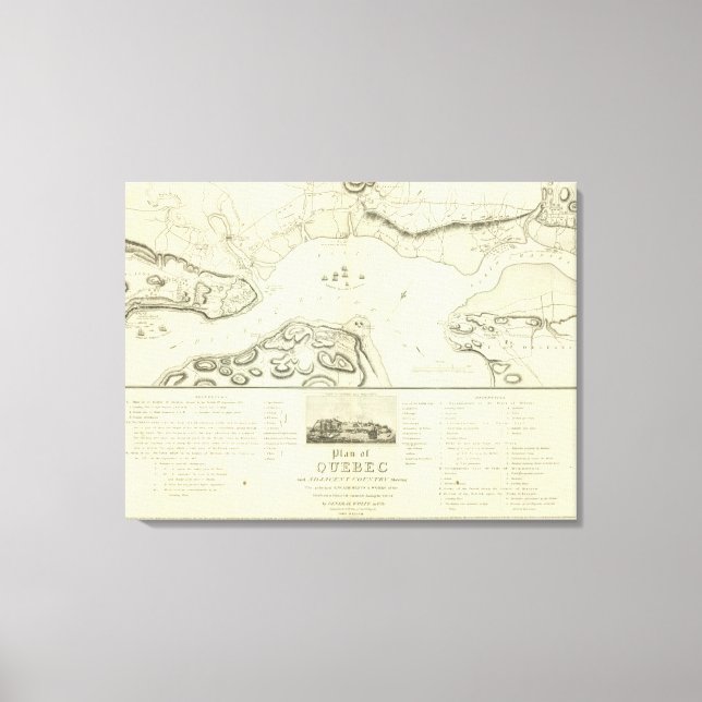 Quebec during the Siege Canvas Print (Front)