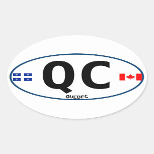 Quebec Euro-Style Oval Sticker