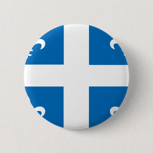 QUEBEC FLAG 6 CM ROUND BADGE