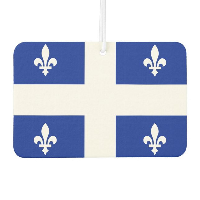 Quebec flag car air freshener (Front)