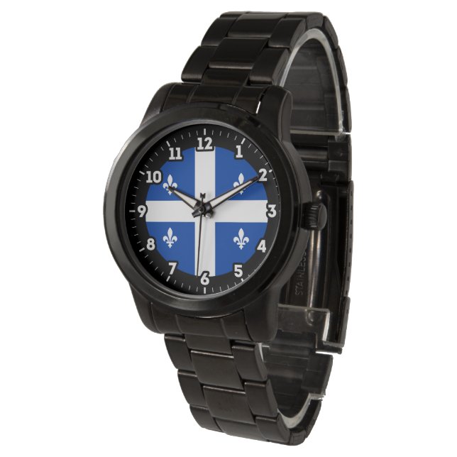 Quebec Flag Graphic Dial Watch (Angled)