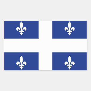 "Quebec" Flag Rectangular Sticker