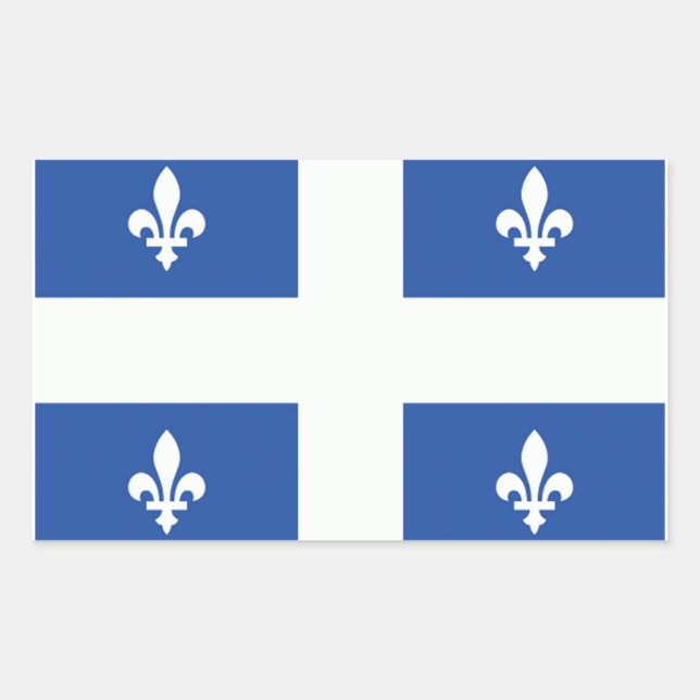 Quebec Flag Rectangular Sticker (Front)