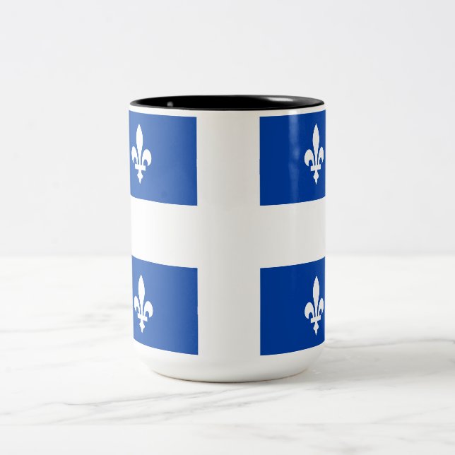 Quebec Flag Two-Tone Coffee Mug (Center)