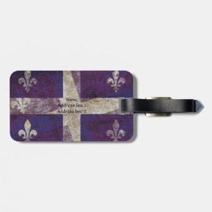 Quebec grunge flag - luggage tag