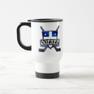 Quebec Hockey Flag Logo Travel Mug