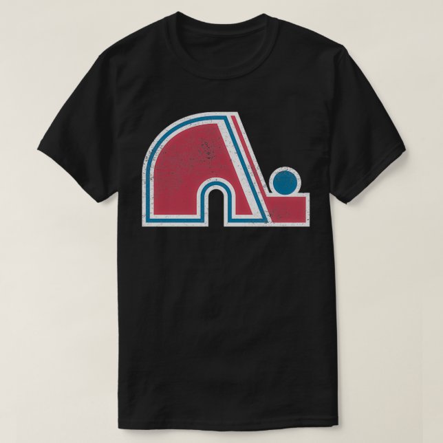 Quebec Hockey Retro Nordiques Distressed T-Shirt (Design Front)