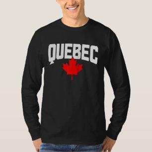 Quebec Maple Leaf Canada Canadian Flag Pride Ragla T-Shirt
