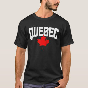 Quebec Maple Leaf Canada Canadian Flag Pride Ragla T-Shirt