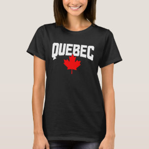 Quebec Maple Leaf Canada Canadian Flag Pride T-Shirt