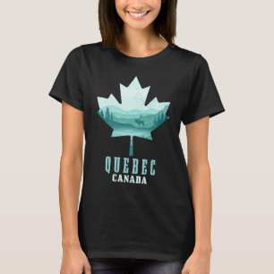 Quebec Maple Leaf Moose Vintage Canada Canadian Pr T-Shirt