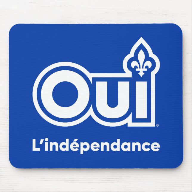 Quebec OUI Independance Mouse Mat (Front)