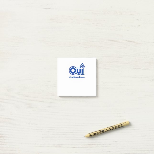 QUEBEC OUI POST-IT NOTES (On Desk)