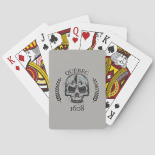 Québec patriot 1608 grunge metal Referendum YES Playing Cards