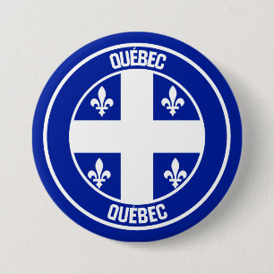 Quebec Round Emblem 7.5 Cm Round Badge
