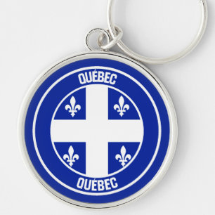 Quebec Round Emblem Key Ring