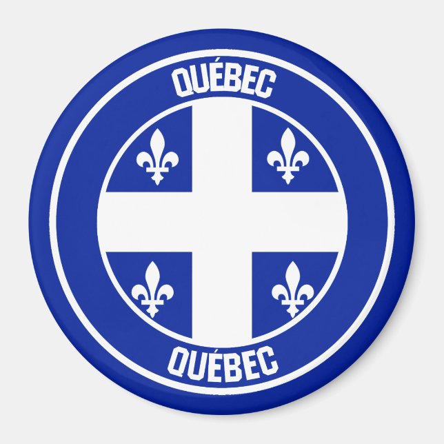 Quebec Round Emblem Magnet (Front)
