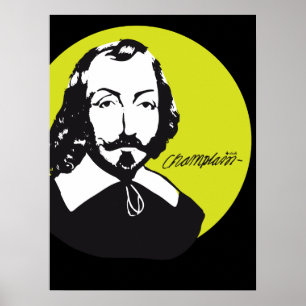 Québec Samuel de Champlain 1608 Nouvelle-France Poster