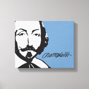 Québec Samuel de Champlain 1608 Signature Français Canvas Print