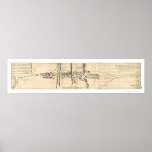 Quebec to Maine Expedition Map 1760 Poster