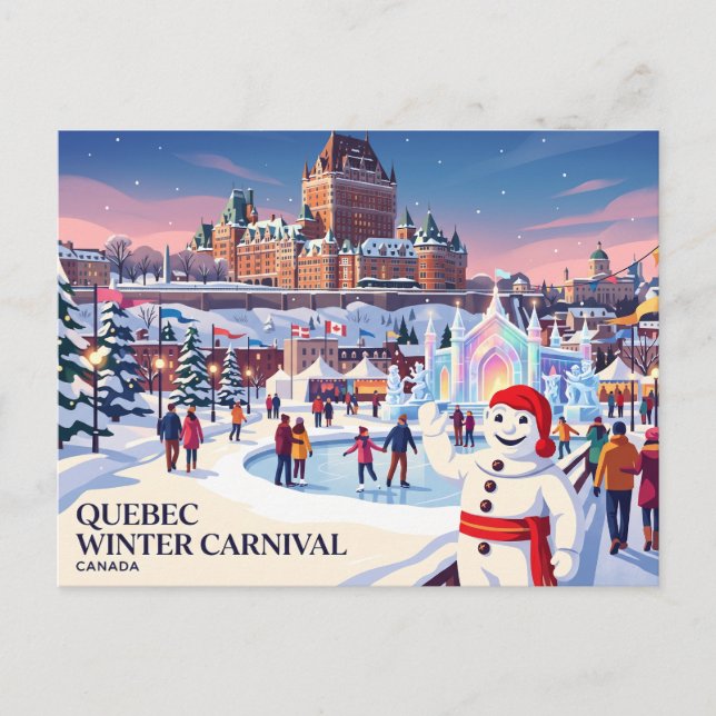 Quebec Winter Carnival Canada Postcard (Front)