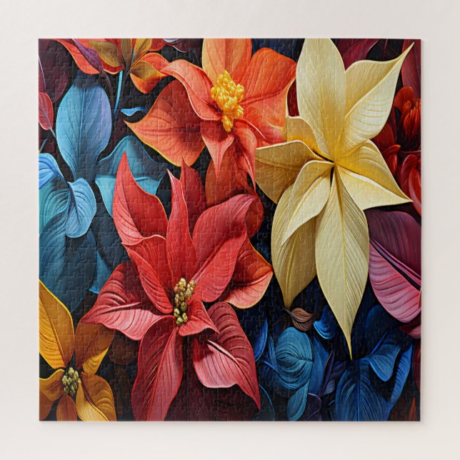 Quebra-Cabeça (Puzzle) Flores Natalinas Jigsaw Puzzle (Vertical)