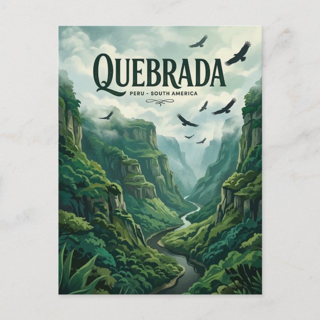 Quebrada de los Cuervos Postcard (Front)