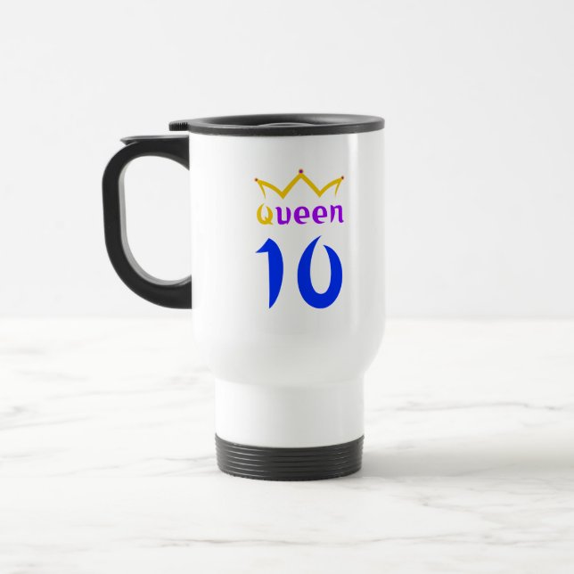 Queen 10  travel mug (Left)