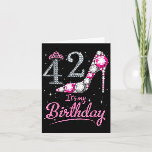 Queen 42 years old 42nd birthday happy day card