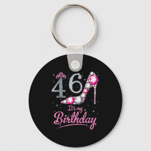 Queen 46 years old birthday happy day to key ring
