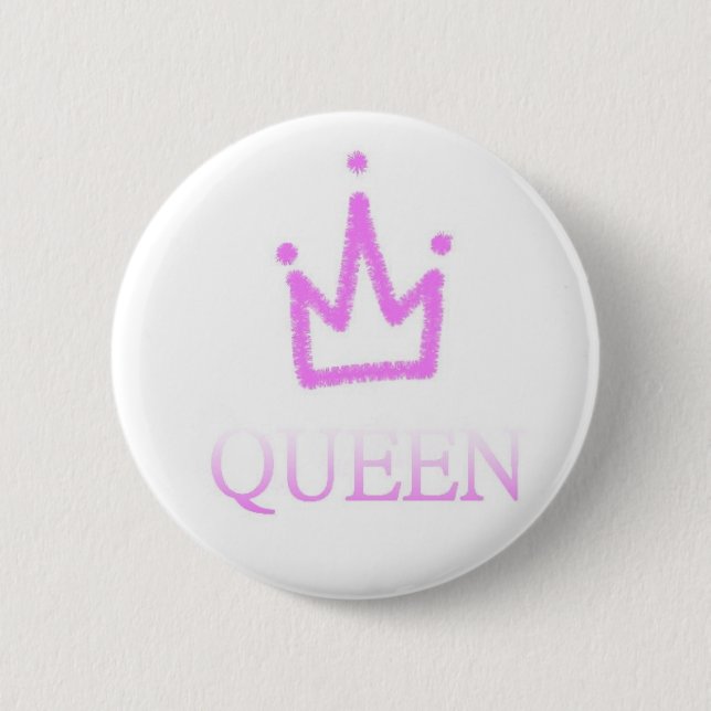 QUEEN 6 CM ROUND BADGE (Front)