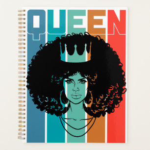 Queen African American Black Woman Melanin Sista Planner