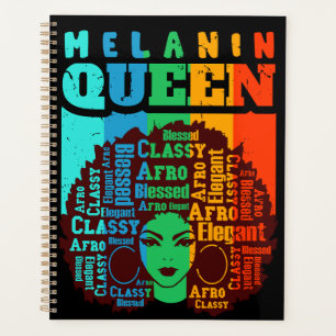 Queen African American Black Woman Melanin Sista Planner