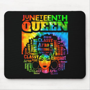 Queen Afro Melanin Black Girl Magic Women Tie Dye Mouse Mat