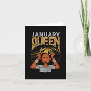 Queen Afro Melanin Girl Pray Birthday Black Histor Card