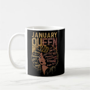 Queen Afro Melanin Girl Pray Birthday Black Histor Coffee Mug