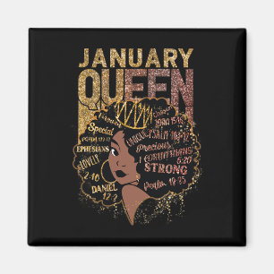 Queen Afro Melanin Girl Pray Birthday Black Histor Magnet