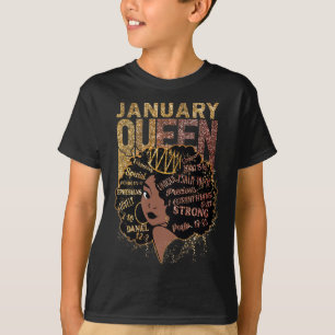 Queen Afro Melanin Girl Pray Birthday Black Histor T-Shirt