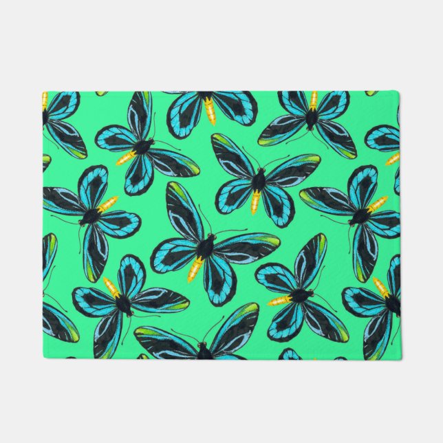 Queen Alexandra' s birdwing butterfly pattern Doormat (Front)