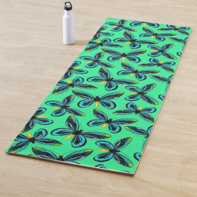 Queen Alexandra' s birdwing butterfly pattern Yoga Mat (In Situ)