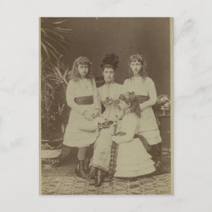Queen Alexandra with her daughters #010UK Postcard