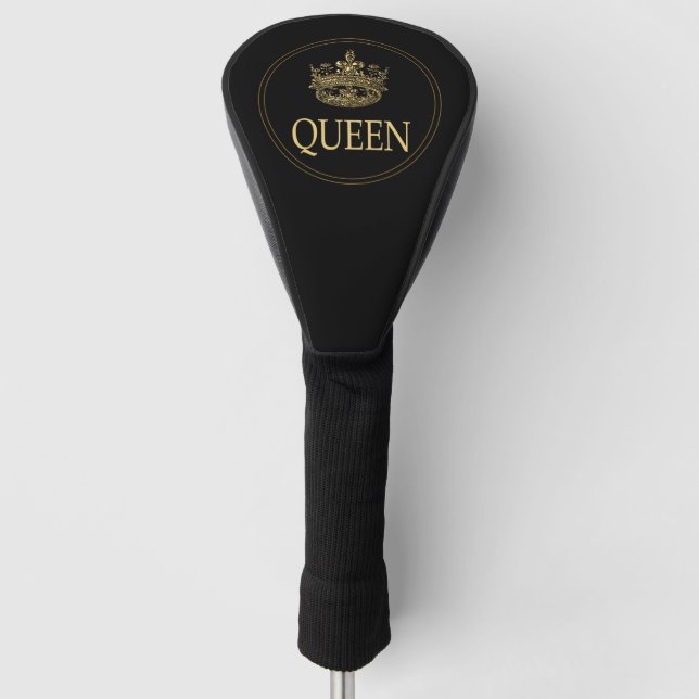Queen and Crown Emblem Golf Head Cover (Front)