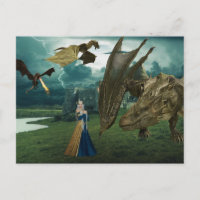Queen and Dragons Wyvern Fire Breathing Castle