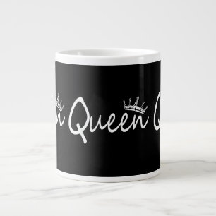 Queen and King Crown Matching Couple Design for Hi Large Coffee Mug