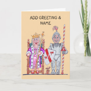 Queen and Knight  Card
