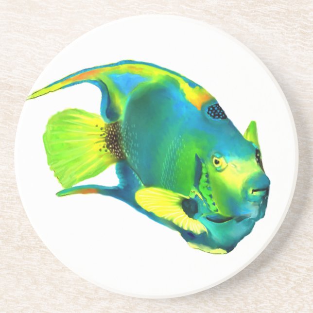 Queen Angelfish Coaster (Front)