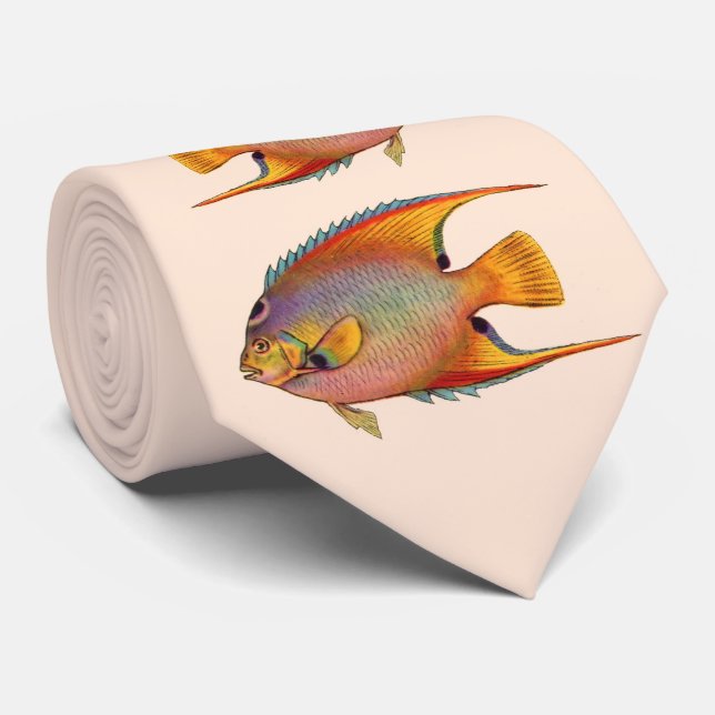 queen angelfish print tie (Rolled)